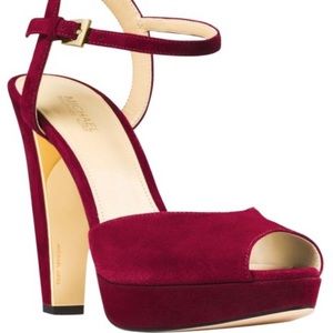 Michael Kors Red and Gold Heels